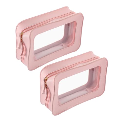Trousse de toilette étanche UKCOCO lot de 2 pochettes transparentes avec zip