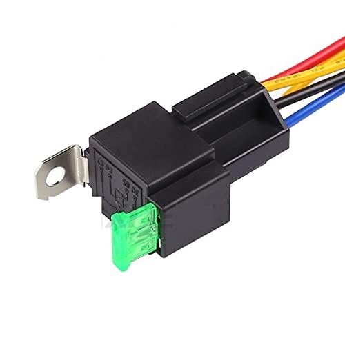 Relé de encendido de 4 pines y 12V 30A para coche con fusible de seguridad integrado