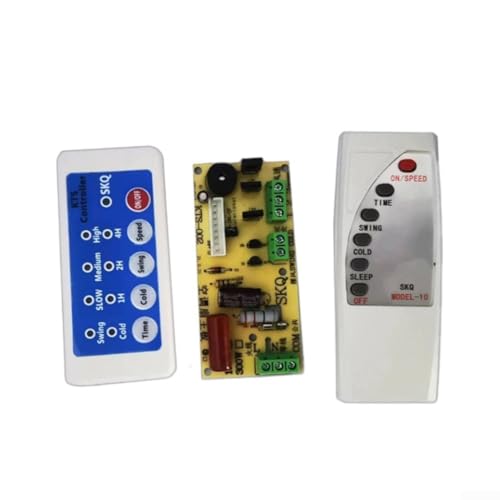 Marchfunny Placa de control de circuito de ventilador de aire acondicionado, 300 W, fuente de alimentación AC110 220 V con control remoto y tablero de botones con modo de viento natural y temporizador