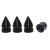 Accretion Impale Spike Style Polished Aluminium Alloy Valve Stem Caps, Universal Fit Tire Stem Valve...