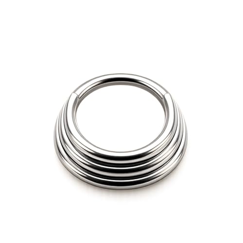 Junyeyebi Implant Grade Titanium Triple Hoop Septum Clicker & Cartilage