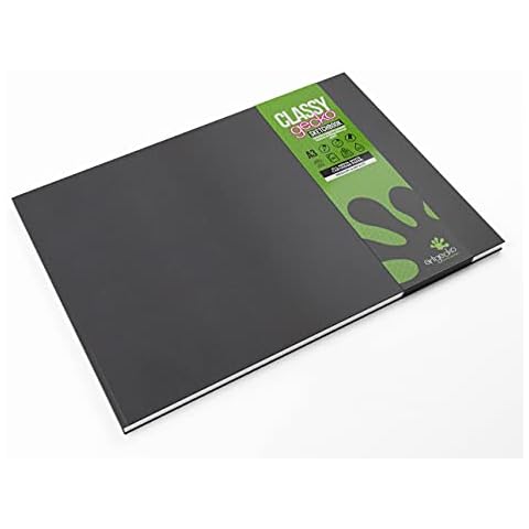 Artgecko Classy Sketchbook (Casebound) A3 Landscape - 92 Pages (46 Sheets) 150gsm White Cartridge Paper Cover