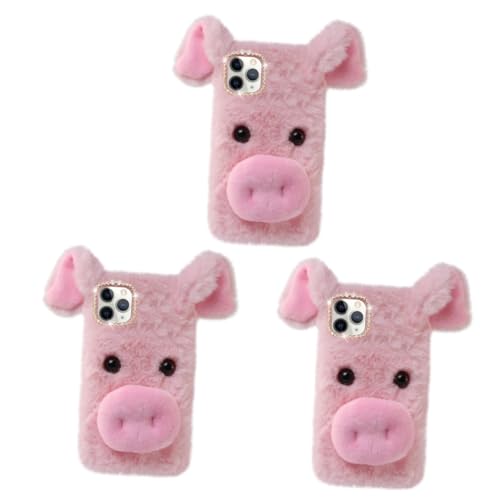 Coque Peluche Cochon OSALADI : Protégez Votre Smartphone au Bureau et en Sortie