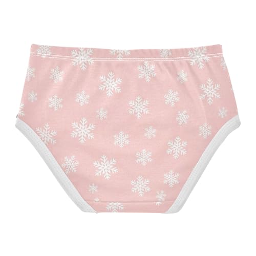 Xmas Snowflakes Pink Christmas Little Girl Panties Girls Underwear Toddler Cotton Animal Kids Briefs Undies 2t2
