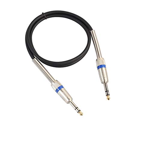 1/4 jack 6.35mm a 6.35mm Cable de audio Macho a macho para guitarra eléctrica Mezclador 1.8 M, 5 M, 6 M 7.6 M 10 M Mono 3115 - Negro - 1 metro