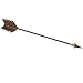 Creative Co-Op Metal Arrow Wall Decor with Distressed Metallic Finish