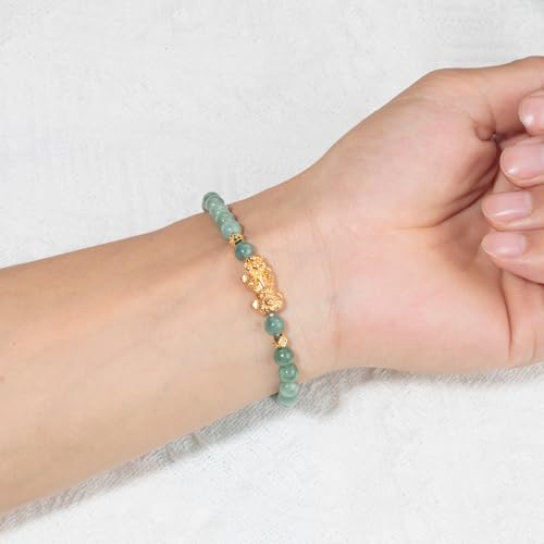 Fengshui Wealth Bracelet Green Real Jade Bracelets For Women Pixiu Attract Lucky Wealthy Bracelets4