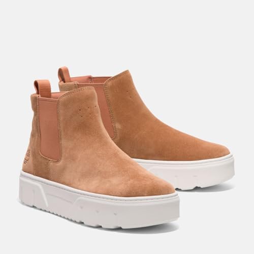 Timberland Timberland Women's Laurel Court Mid Pull On Sneaker, Rust Suede, 9 Medium