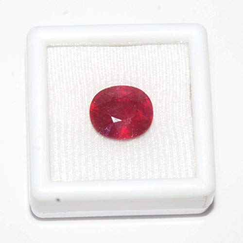 AMZ15695 - Pietra di rubino birmano certificata 10,25 Ratti Manikya/Maanik//pietra portafortuna Manik con rapporto sui test di laboratorio-AMZ15695, Small, Pietra preziosa