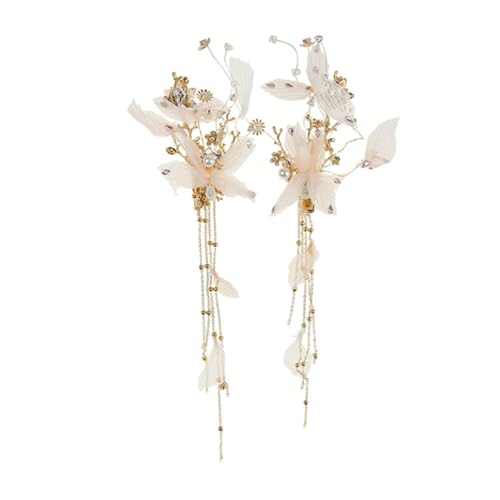 Hohopeti - Hohopeti 2PCS Creative Chinese Style Hairpins Pink Fairy Hair Clips for Women Brides Elegant Hair Jewelry for Daily Wear Party Holiday Accessories