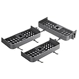 Ciieeo 3pcs Shower Caddie Corner for Bathroom, Wall Mount Floating Shelves Bathroom Shower Rack Sponge Holder Bathtub No Drilling Wall Mounted Rack for Shampoo Soap