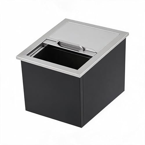 Drop in Ice Chest - 27x18x21 in Stainless Steel Ice Cooler with Sliding Cover, Commercial Ice-Bin Camping Cooler with Drain-Pipe and Drain Plug for Cold Wine Beer by PeakPursuit - Used condition - CA$234.77