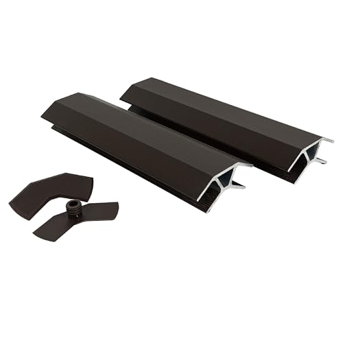 Aluco Wood 2-Joint Aluminum Connector Kit for Hexagon Raised Garden Bed, Corner Brackets for Planter, 2Pack and Complete with 2Pcs Corner Caps (H:7.8inch)