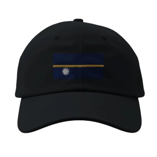 Casquette Drapeau de Nauru Noir Évite l'Éblouissement au Soleil