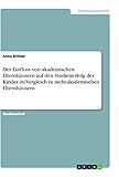 Der Einfluss von akademischen Elternhäusern auf den Studienerfolg der Kinder im Vergleich zu nicht-akademischen Elternhäusern