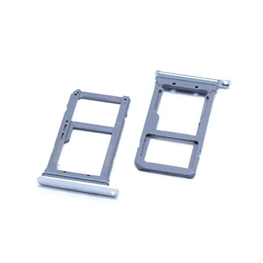 handywest kompatibel för Samsung Galaxy S7 Edge SM-G935F simkort SIM-kort Micro SD Memory Holder Tray skjutfack SIM Card Holder adapter hållare sladd Nano SIM hållare SIM fack Tray Slot silver/silver