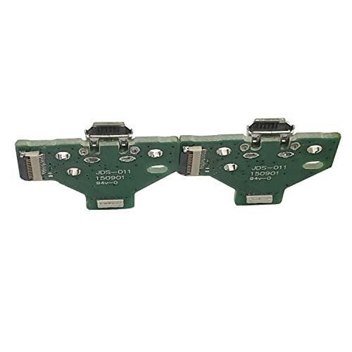 FainWan J-D-S-011 Lot de 2 ports de charge de rechange 12 broches pour PS4 DualShock 4, adaptateur micro USB pour manette Playstation DS4, câble flexible – vue 3