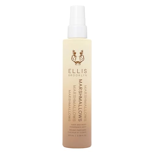 Ellis Brooklyn MARSHMALLOWS Fragrance Mist - Gourmand Perfume Mist with Marshmallow, Caramel Accord, & Milky Musks, Vegan Perfume, Made In The USA, 100ml 3.38 Fl Oz