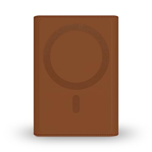 Image of GRIPP Mag Pocket Wallet Card Holder Compatible with Mag-Safe for iPhone 17 /16 /15 /14 /13 /12 Series & All Mag-Safe Phone Cases, Premium Leather, Strong Magnetic Alignment - Brown