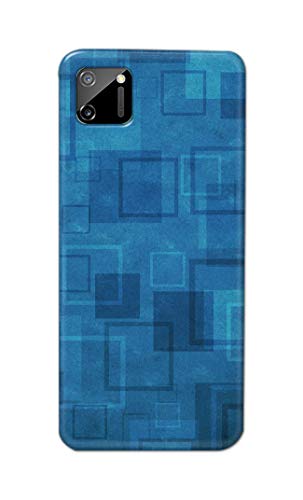 Image of Printed Hard Back Cover Case for Realme C11 2020 Back Cover (Plain Azure Blue) -203