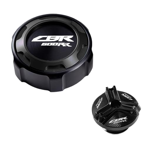 Tapa de líquido de frenos para Honda CBR 600 RR y tapón de aceite negro para motor 2007-2026