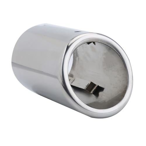 Hlyjoon 1 Par Tubo de Escape Tubo de Cola de Plata Escape de Coche Posterior Silenciador Tail Pipe Tubería de Escape Puntas de Escape de Acero Inoxidable para 325i 328i