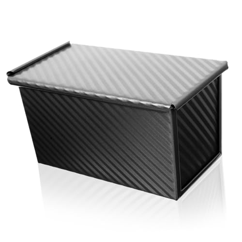 VALICLUD Toast Box Lid Baking Pans for Bread Non-Stick Loaf Pans Moldes para Reposteria Toast Molds for Baking Suitable for Sandwich Tins and Bread Proofing Cover