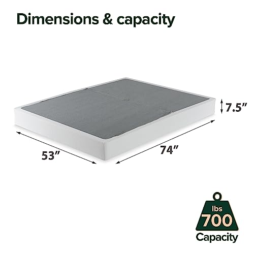 ZINUS No Assembly Metal Box Spring / 7.5 Inch White Mattress Foundation