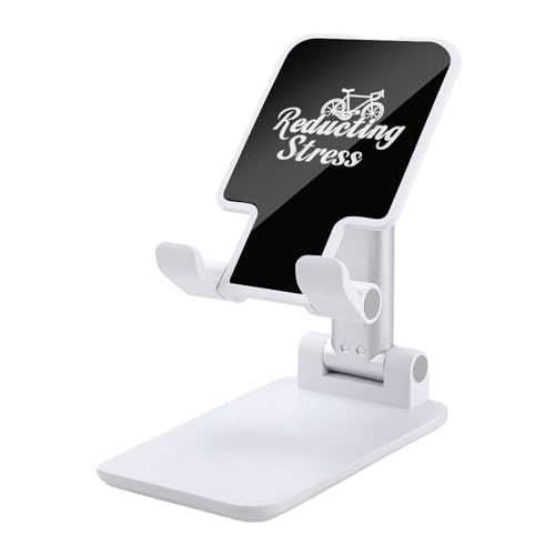 Image of Weapon of Stress Reduction Biking Foldable Cell Phone Stand Tablet Holder Adjustable Cradle Desktop Accessories White-Style