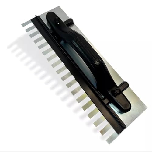 Llana dentada Regulable – 270mm x 120mm | Herramienta profesional para colocación de pisos, azulejos y porcelanatos, con mango ergonómico y acero anticorrosivo.