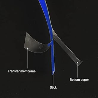 SINGARO Car Rear View Mirror Stickers Decor Car Body Sticker Vinyl 4pcs (Blue)