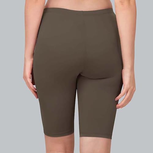 Image of SOIE Women's Mid Rise Soft Polyamide Spandex Knee Length Cycling Shorts