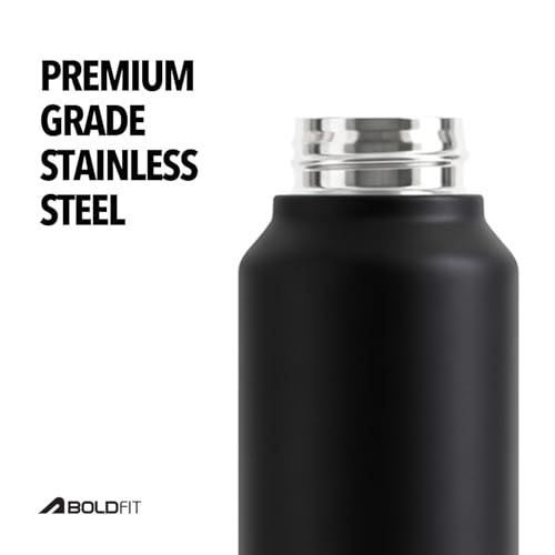 Image of Boldfit Stainless Steel Water Bottle 1 Litre - BPA-Free, Leak-Proof & Rust-Free Metal Bottle with Handle - Lightweight, Food-Grade, Easy to Clean - Ideal for Office, Gym, School, Travel & Fridge Use