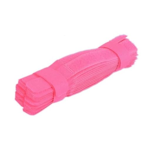 Cable Ties Fastening Rope Holder Fastener Wire Organizer Wiring Accessories Loop Nylon Strap(Pink)