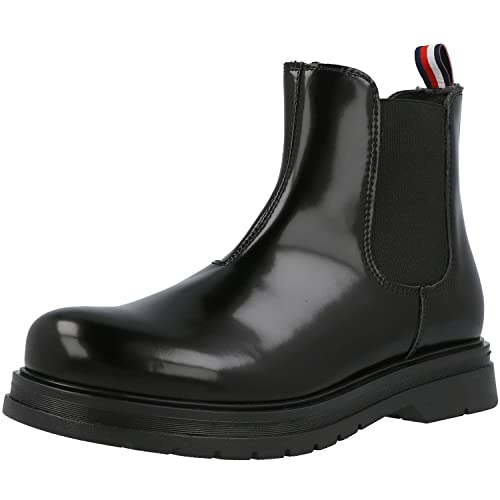Tommy Hilfiger Chelsea Boot Schwarz Faux Brushed Leder 36 EU