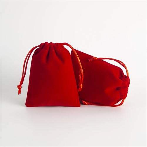 Bolsas rojas de terciopelo de alta calidad para joyería fina y bodas 3