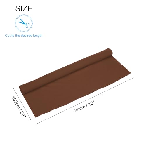 Image of MECCANIXITY 39 inch Elastic Cuffs Ribbed Trims Cotton Fabric Knit Rib Stretch Tape Cuff Sleeve Waistband for Sewing, 12 inch Wide Light Brown