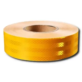 Reflective Radium Waterproof Warning Tape Night Safety Sticker High Intensity Conspicuity For Road Safety 2 Inch x 50 Meter (pack of 1) (Yellow)