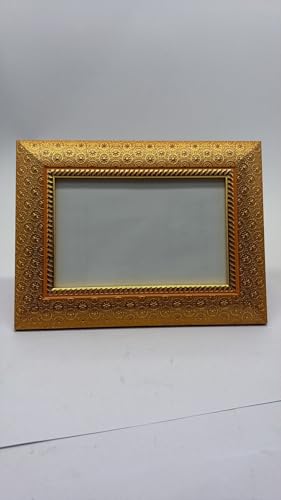 Image of Vintage Gulley Photo Frame with Stand|4 inch x 6 inch, Gold color Design I Horizontal