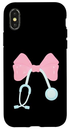 かわいい 看護師 コケット 弓 聴診器 医療 美的 スマホケース iPhone X/XS 用