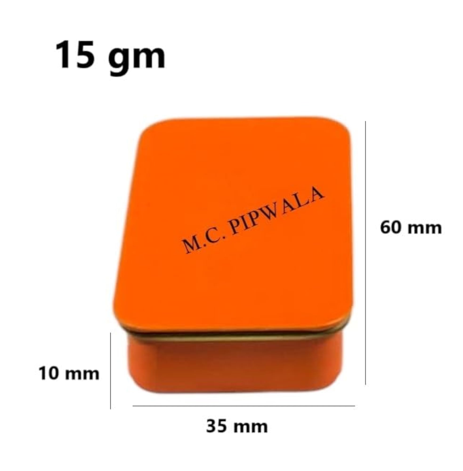 15gm Mini Slide Top Rectangular Aluminium Tin Containers