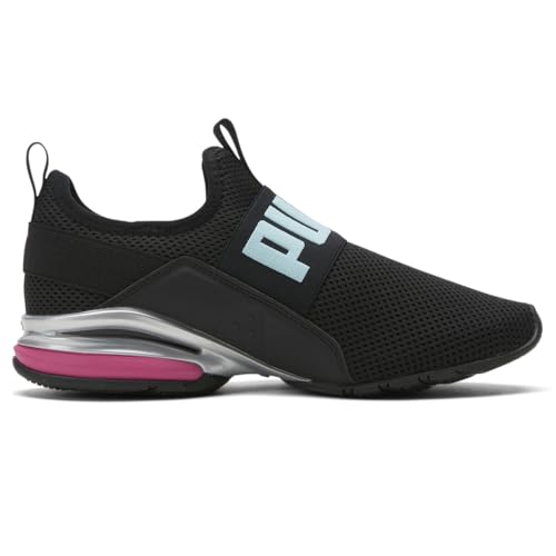 PUMA Womens Axelion Slip On Sneakers Shoes Casual - Black, Blue, Pink - Size 6.5 M