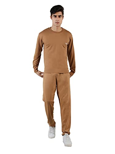 Image of CHKOKKO Men's Terry Cotton Loose Fit Full Sleeves Regular Fit T-Shirt