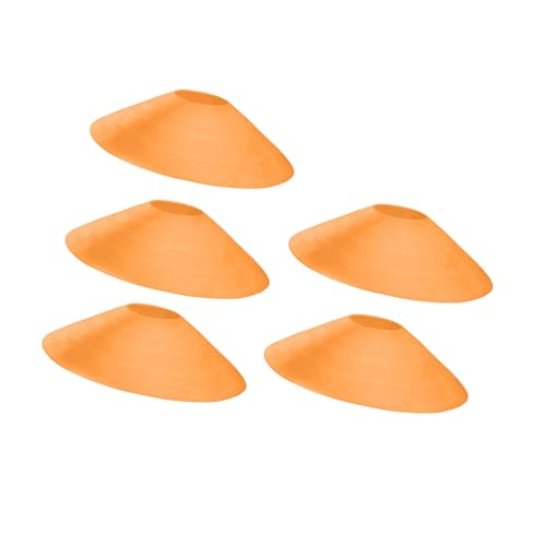 NPXUAMTJ 5pieces Helle Wiederverwendbare Sportkegel Sportmarker Polyethylen Textur Für Fußballbasketball Übung Und Fitness Rund Sicherheitsmarker Kinder