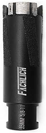 FACHLICH Diamond Core Drill Bit - 1-3/8" Granite Hole Saw 35mm Dry Core Bit for Dry Drilling Concrete Granite Marble Laser Welded