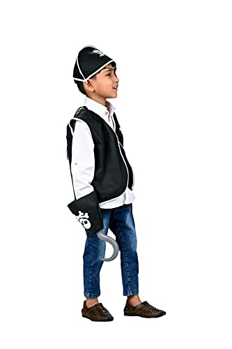 Image of BookMyCostume Pirate Costume Accessory Set Collection - Role-Play Outfit, Captain Vest, Hat & Themed Props for Kids - Ideal for Halloween, School Annual Day, Theme Parties & Return Gifts | 6-12 Yrs