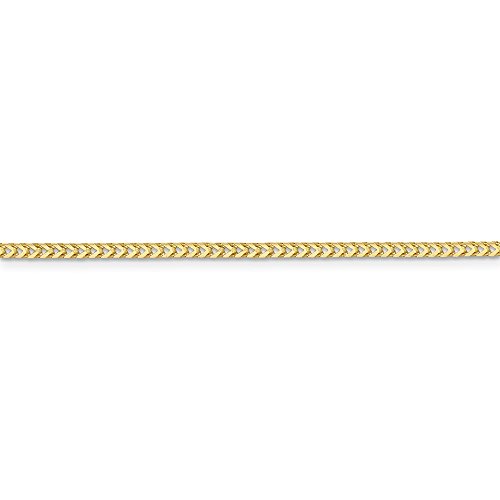 10k Yellow Gold 2mm Franco Necklace Chain Pendant Charm Fine Jewelry For Women Gift Set 10k Yellow Gold 2mm Franco Necklace Chain Pendant Charm Fine Jewelry For Women Gift Set - Image 9
