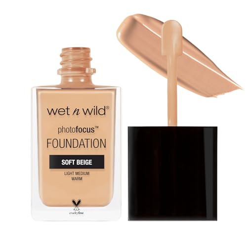 Catálogo de Bases los 5 más buscados. 45 Wet n Wild Base de Maquillaje Photo Focus Tono Soft Beige Acabado Mate para Piel Grasa, Alta Cobertura,Compatible con Primer, Corrector y Polvo Compacto, Vegana y Libre de...