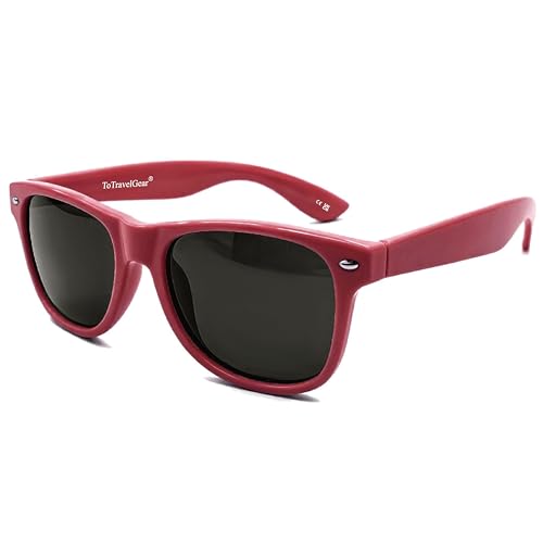 Image of toTravelGear Polarized Sunglasses for Women Men Trendy Rectangle Sun Glasses for Driving Travelling Hiking UV Protection(Wine Red)