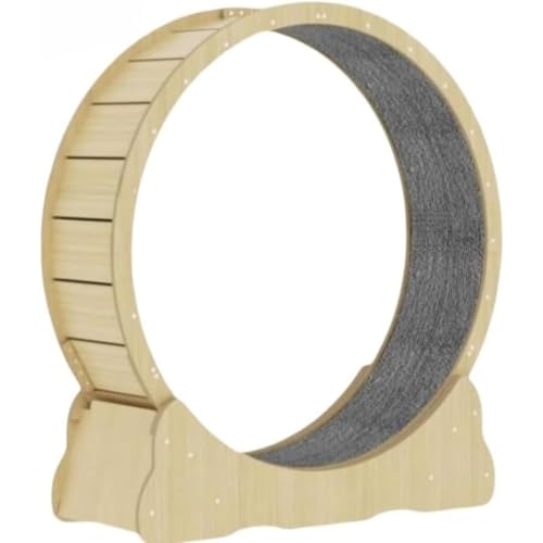 猫の車輪 キャットホイール 大型 猫 ホイールホイール 猫 ルームランナー 猫 回し車 猫爪とぎ 自走式キャットウォーク ロック装置内蔵 TPE静音低ノイズローラー ルームランナー 交換可能 室内飼い猫の運動不足を改善 低騒音 組み立て簡単 室内 (Mサイ